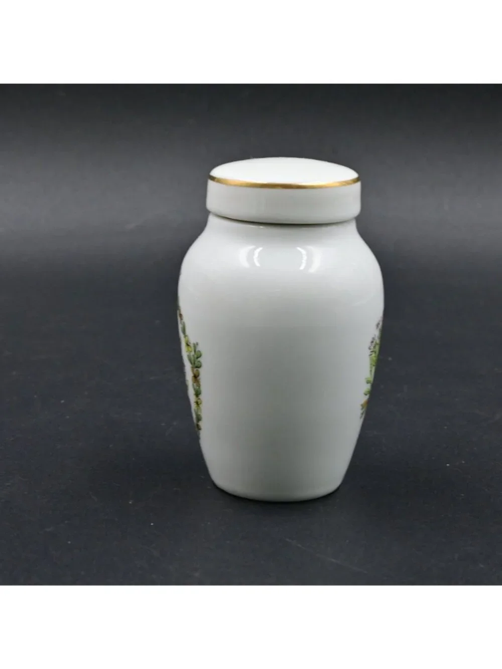 Franklin Mint Gloria Vanderbilt Curry Spice Jar Vintage 1985 Porcelain